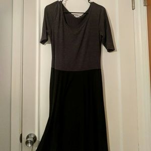 Lularoe Nicole dress, L black and gray